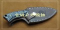 代工精品 BOKER PE558双色米卡塔石洗小直刀
