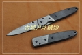 NAVY Knives K-626 大马士革夹层钢碳素柄绅士刀