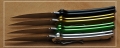 2014新款三刃木彩色铝合金柄背簧锁刀7112RUC